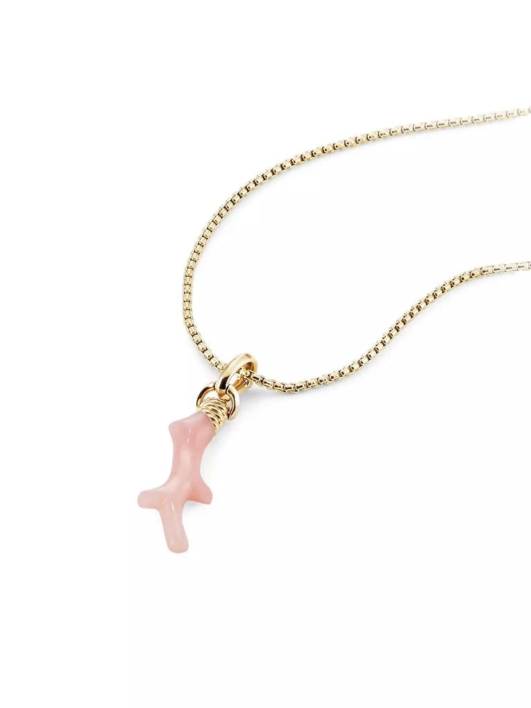 David Yurman Amulets 18K Yellow Gold & Pink Opal Talisman Pendant 3