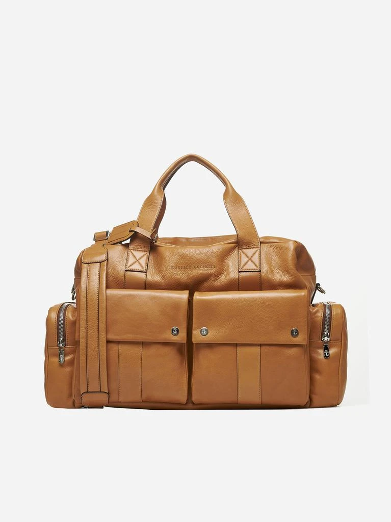 Brunello Cucinelli Cognac Leisure bag 1