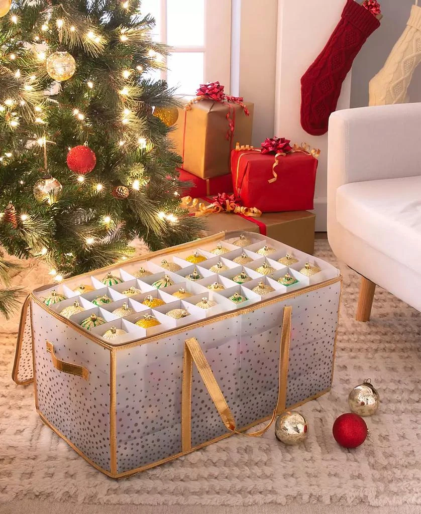 Simplify 128 Count Ornament Storage Organizer in Gold 2
