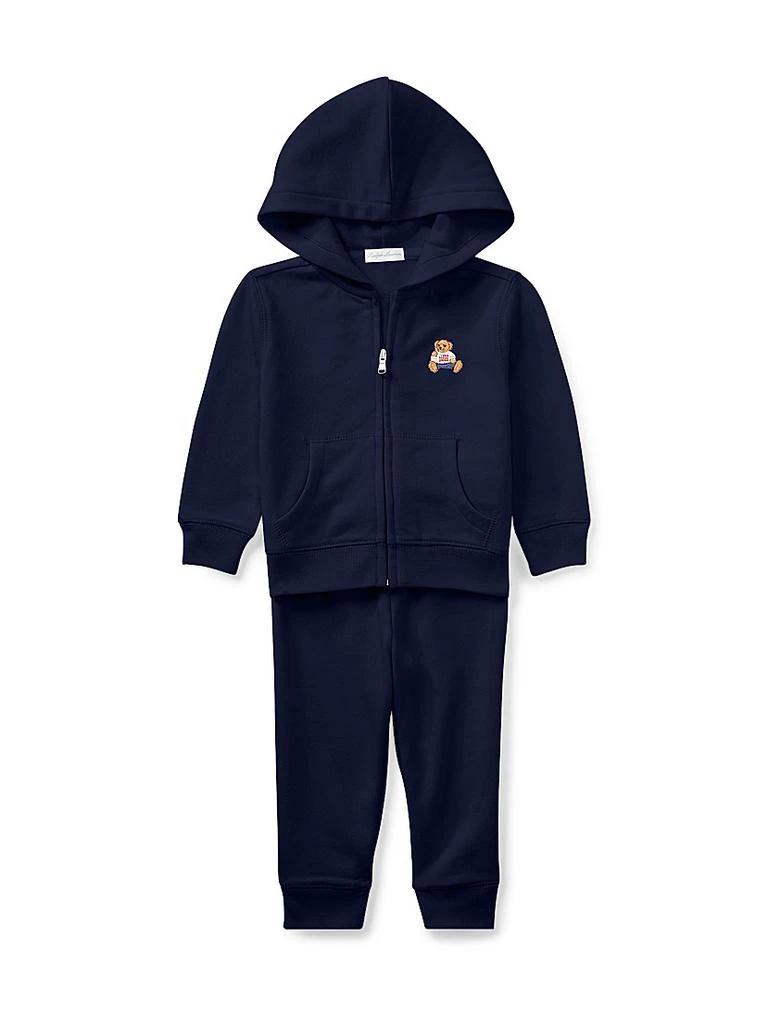 Ralph Lauren Baby Boy's 2-Piece Atlantic Terry Zip-Up Hooded Sweater & Joggers Set 1