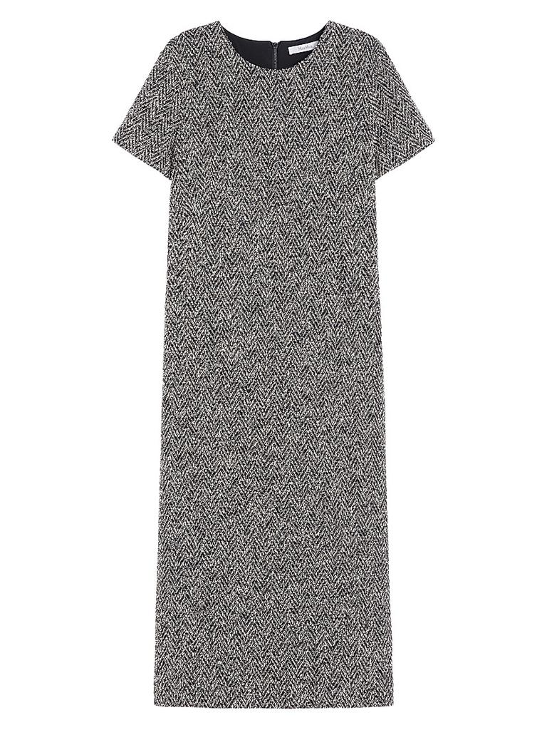 Shop Navy blue stretch viscose blend Sheere dress on Sale at