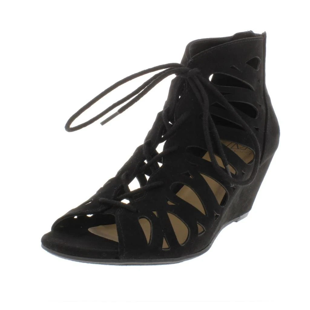 Material Girl HARLIE Womens Lace Up Heeled Gladiator Sandals 1