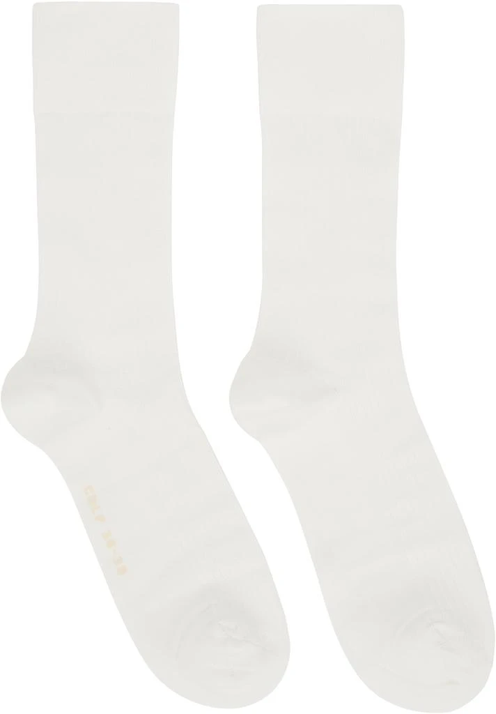 CDLP Six-Pack White Mid Length Cotton Rib Socks 2