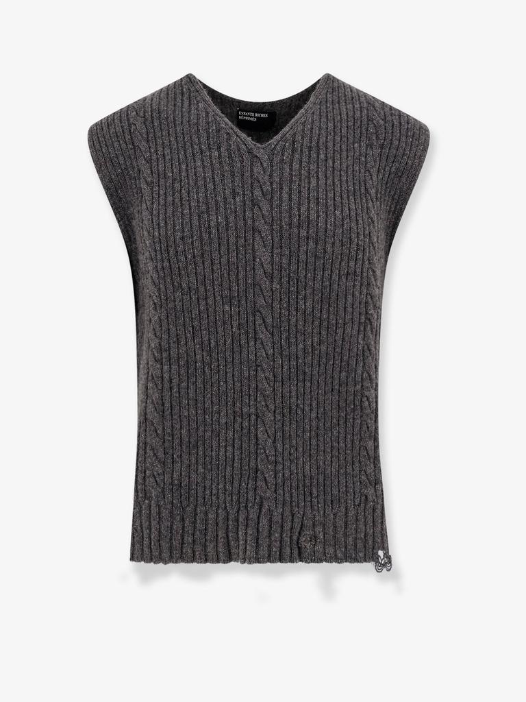 Enfants Riches Deprimes Cachemere vest with destroyed effect