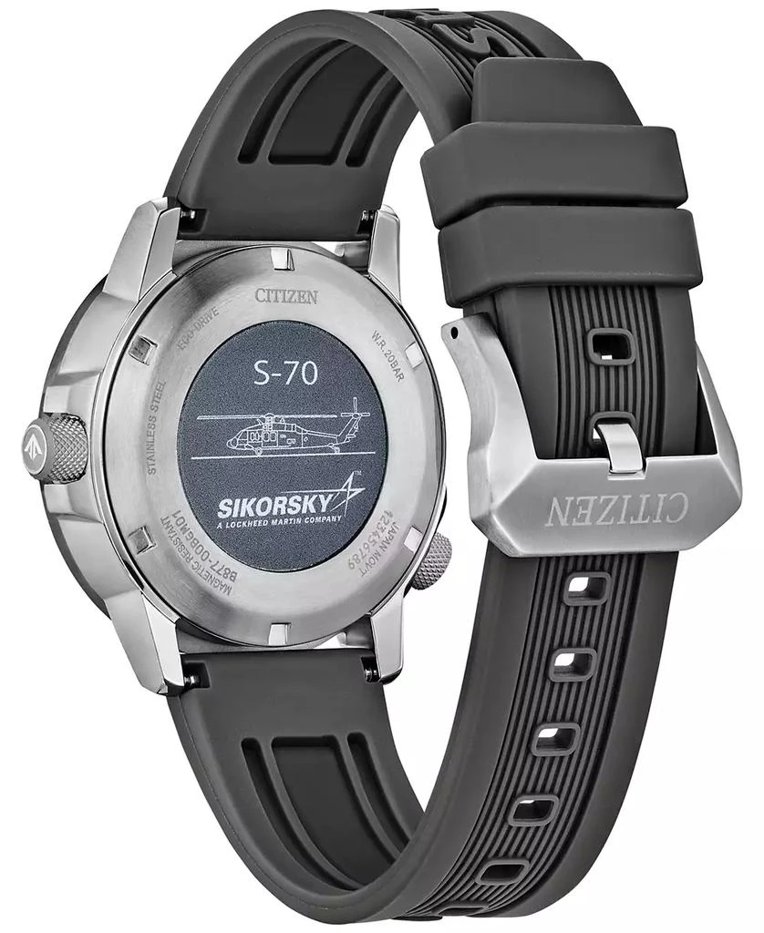 Citizen Eco-Drive Men's Promaster Nighthawk Sikorsky Gray Rubber Strap Watch 42mm 3
