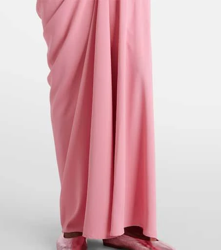 Dries Van Noten Draped crêpe maxi skirt 5