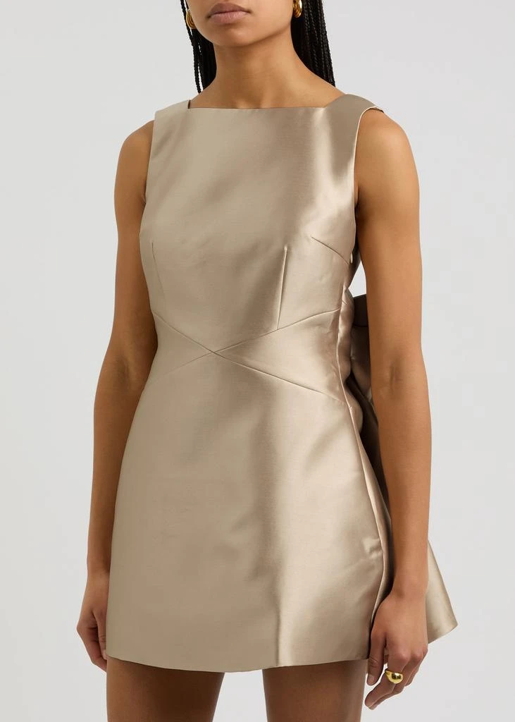 ODD MUSE Ultimate Muse Bow satin mini dress 2