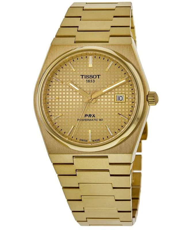 Tissot Tissot PRX Powermatic 80 Automatic Champagne Dial Yellow Gold PVD Steel Men's Watch T137.407.33.021.00 1