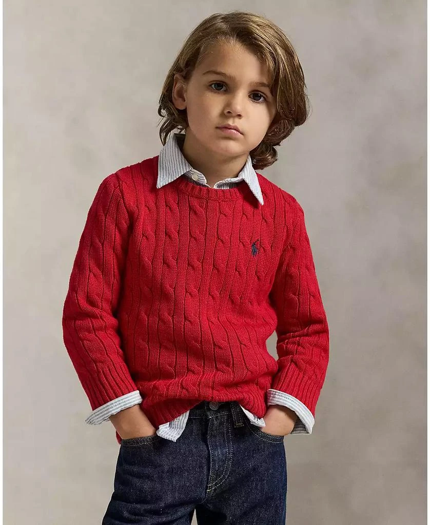 Ralph Lauren Boys 2-7 Cable-Knit Cotton Sweater 1