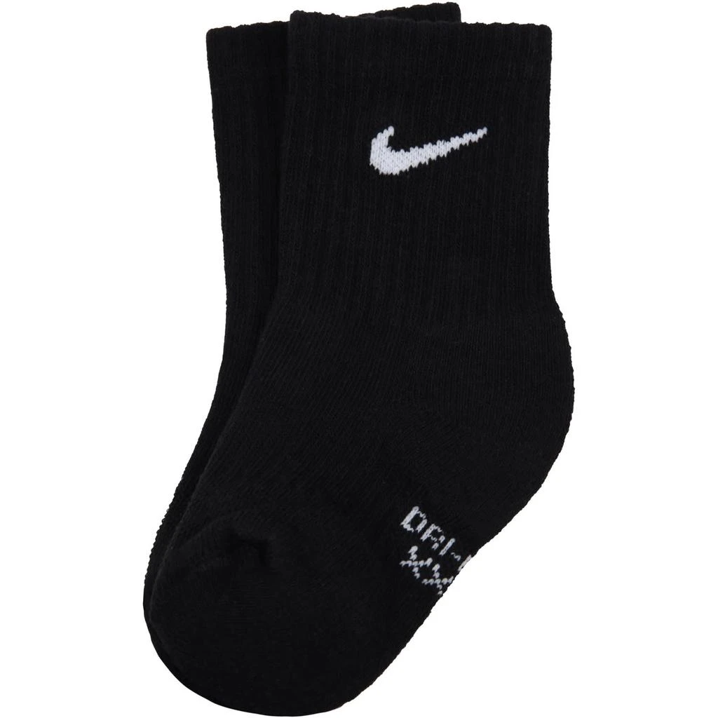 NIKE Black Socks For Kids With White Logo 1