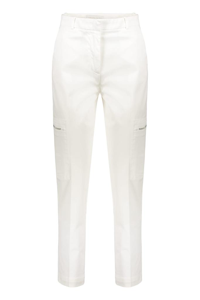 パンツ Fabiana Filippi Mid-Waist White Cotton Trousers 22886283_53028309_600.jpg