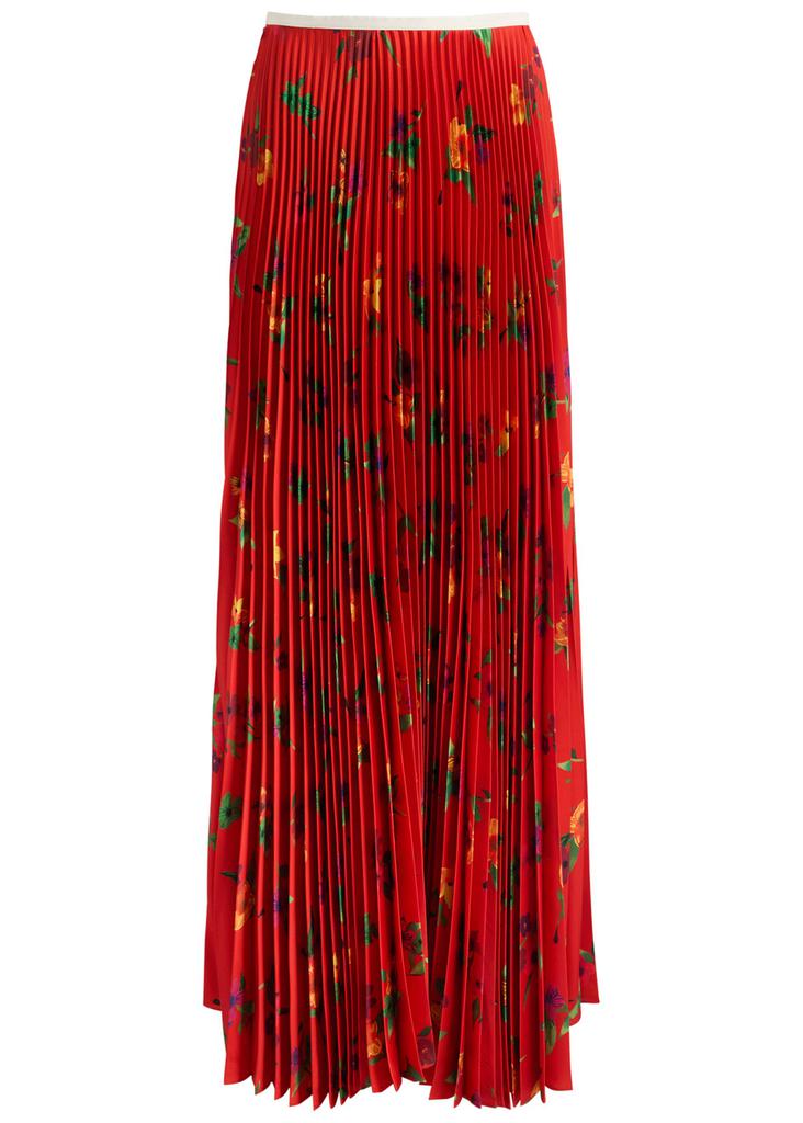SS DALEY Kate pleated satin maxi skirt