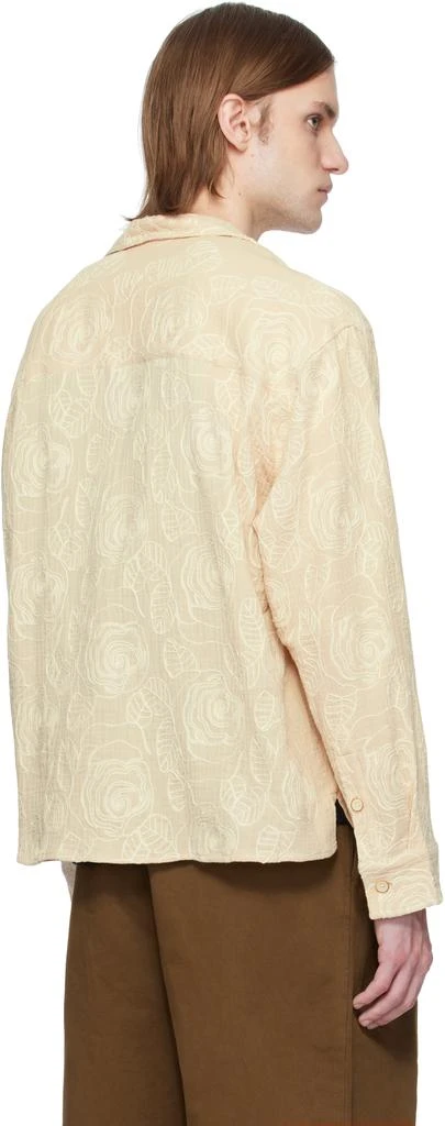 CMMN SWDN Beige Akito Embroidered Shirt 3