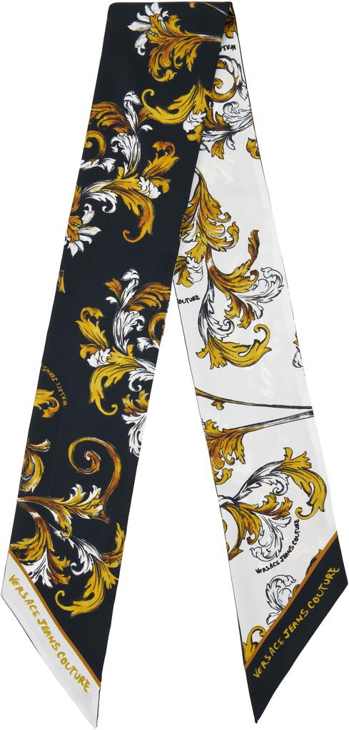 Versace Multicolor Outline Barocco Silk Scarf