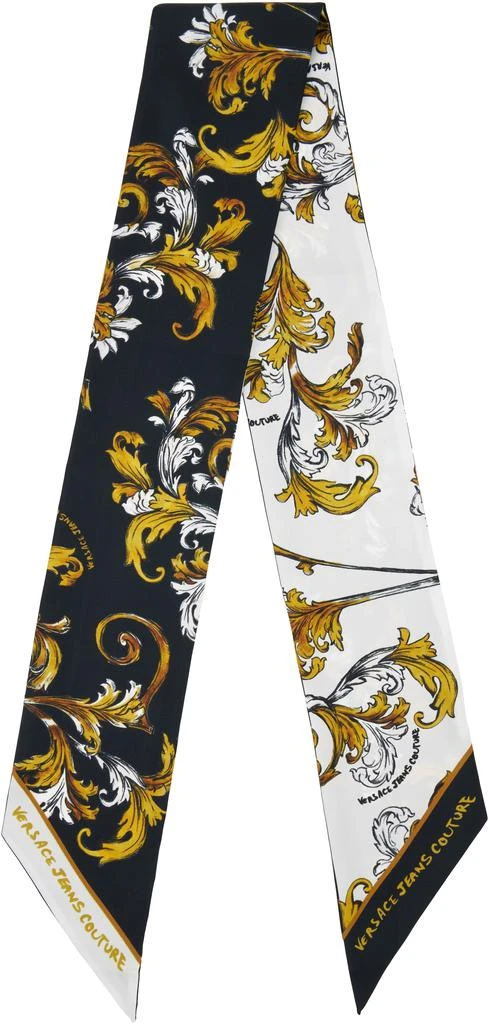 Versace Multicolor Outline Barocco Silk Scarf 1