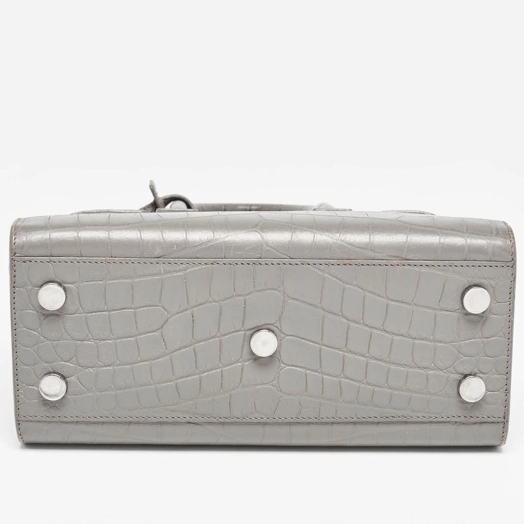 Yves Saint Laurent Saint Laurent Grey Croc Embossed Leather Nano Classic Sac De Jour Tote 14