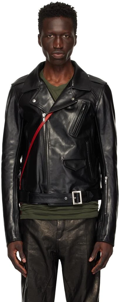 Rick Owens Black Porterville Lukes Stooges Leather Jacket 1