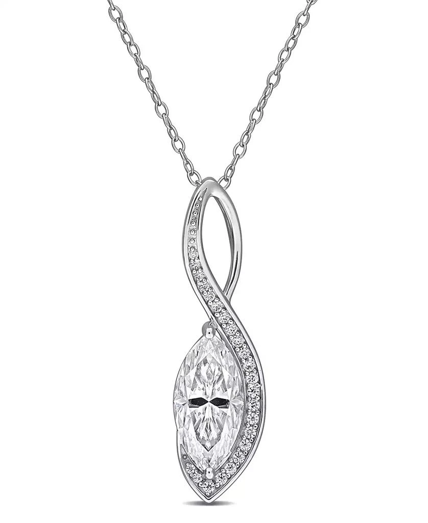Macy
s Moissanite (3-1/6 ct. t.w.) Pendant Necklace in Sterling Silver
