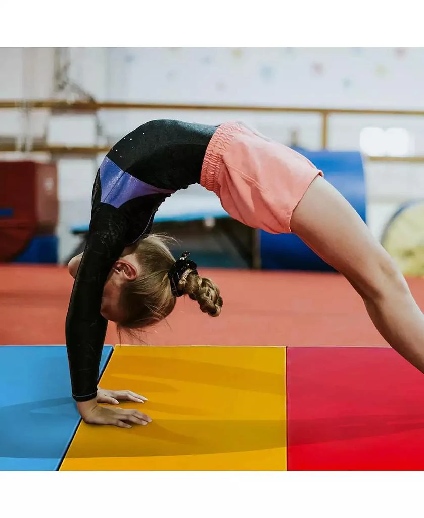 BalanceFrom Fitness All Purpose Mat with 8 Ft Balance Beam Gymnastic Set, Multi 10