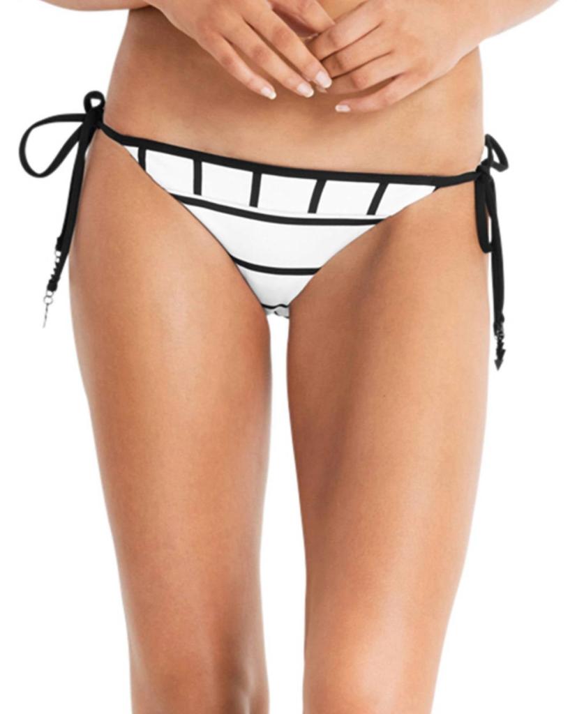 Seafolly Castaway Stripe Side Tie Bikini Bottom In Sea White