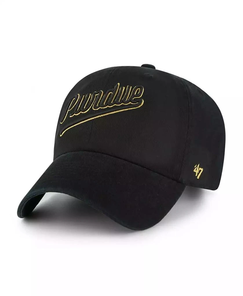 47 Brand Men's Black Purdue Boilermakers Vault Clean Up Adjustable Hat 1