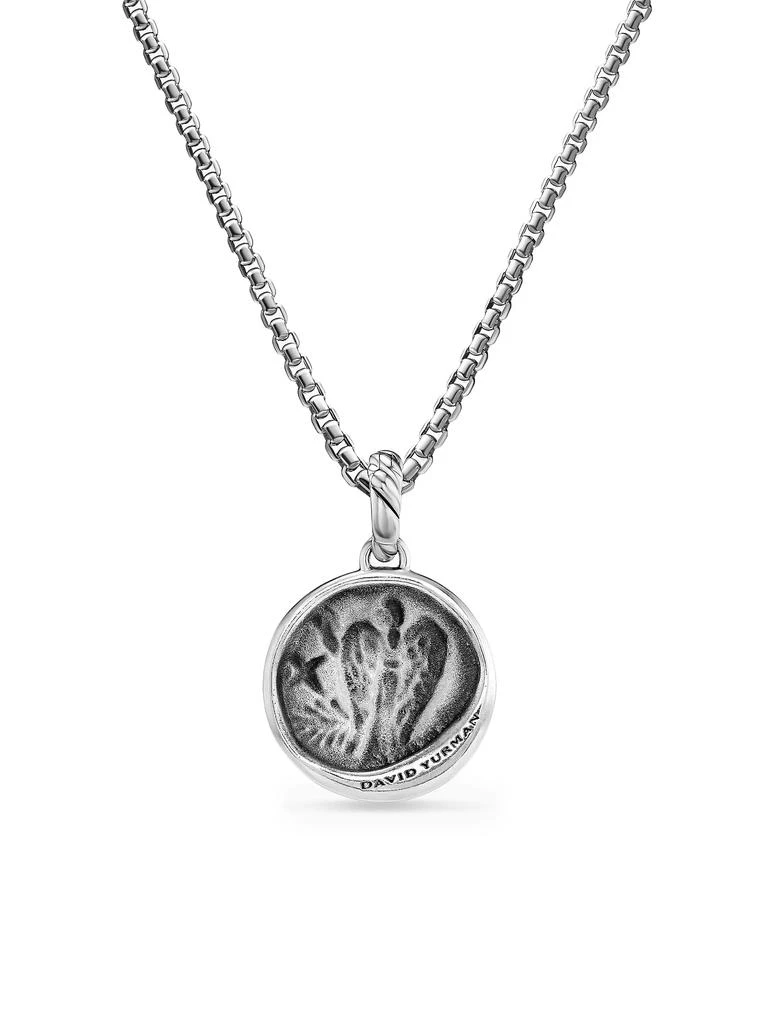 David Yurman Virgo Amulet in Sterling Silver with 18K Yellow Gold and Diamonds, 19MM 4