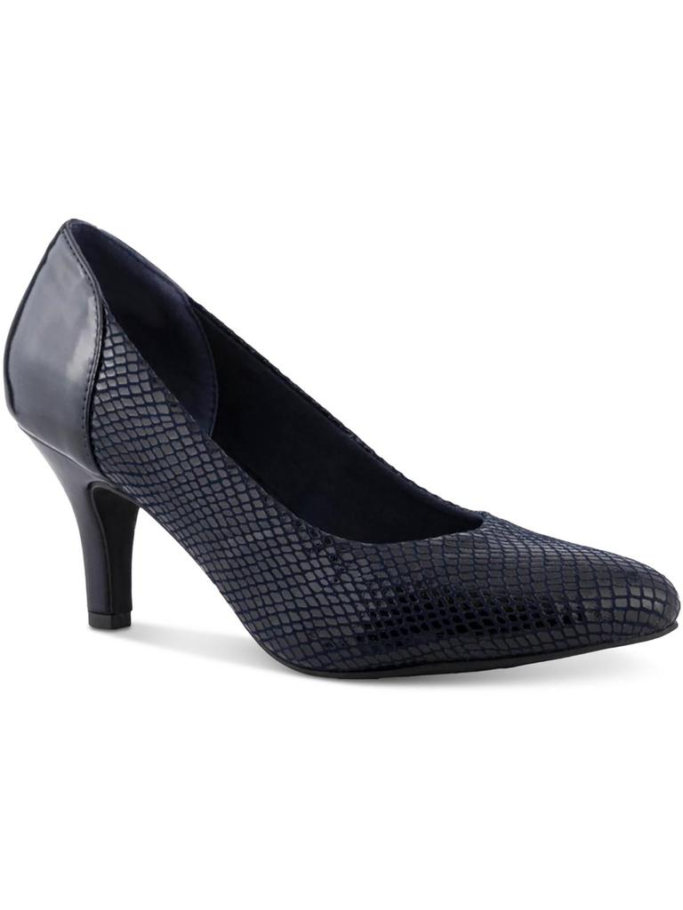 Karen Scott Gillian Womens Snake Print Slip-On Pumps