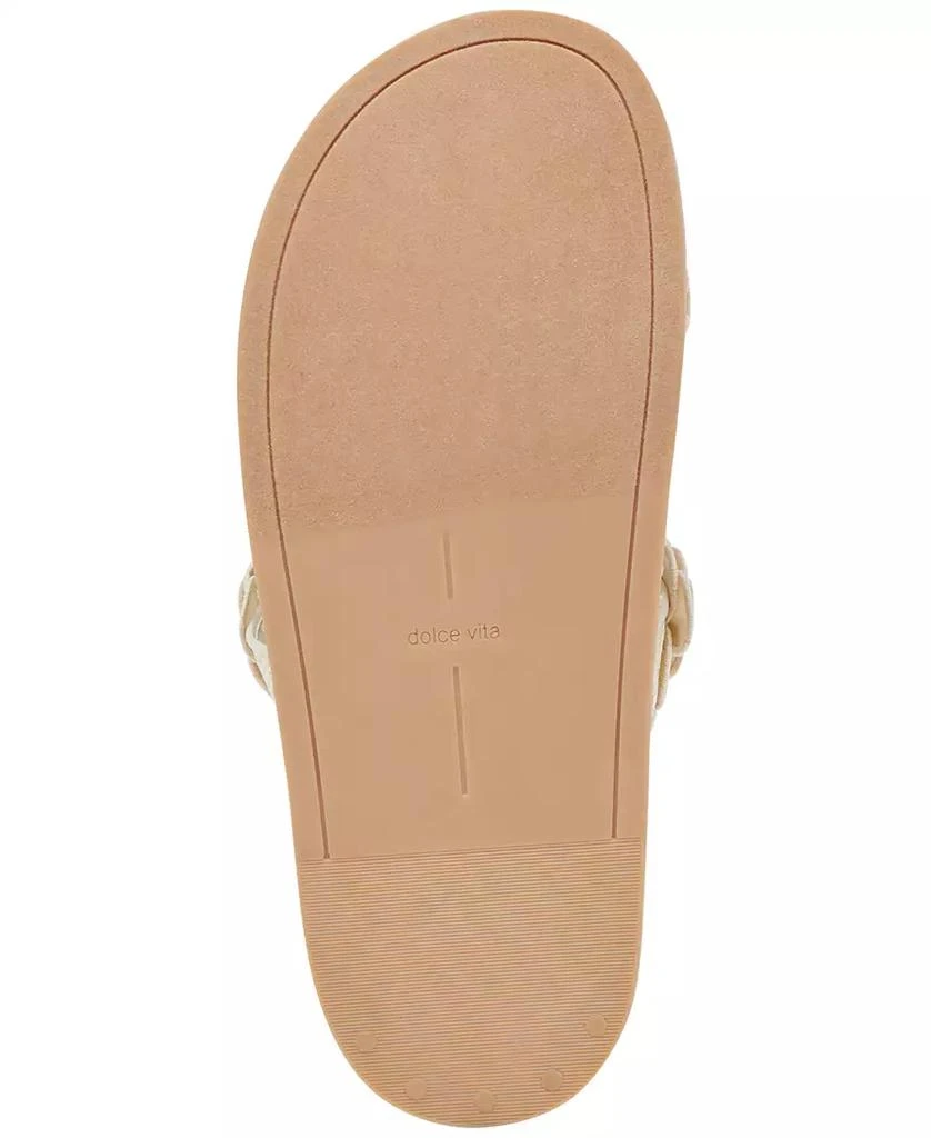 Dolce Vita Women's Sherla Floral Double Band Footbed Flat Sandals 5