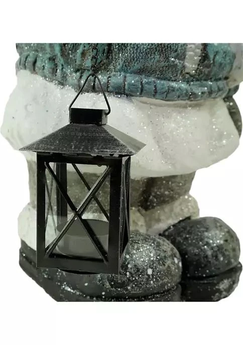 Northlight 18 Snowy Woodlands Little Girl Holding Tea Light Lantern Christmas Figurine 3