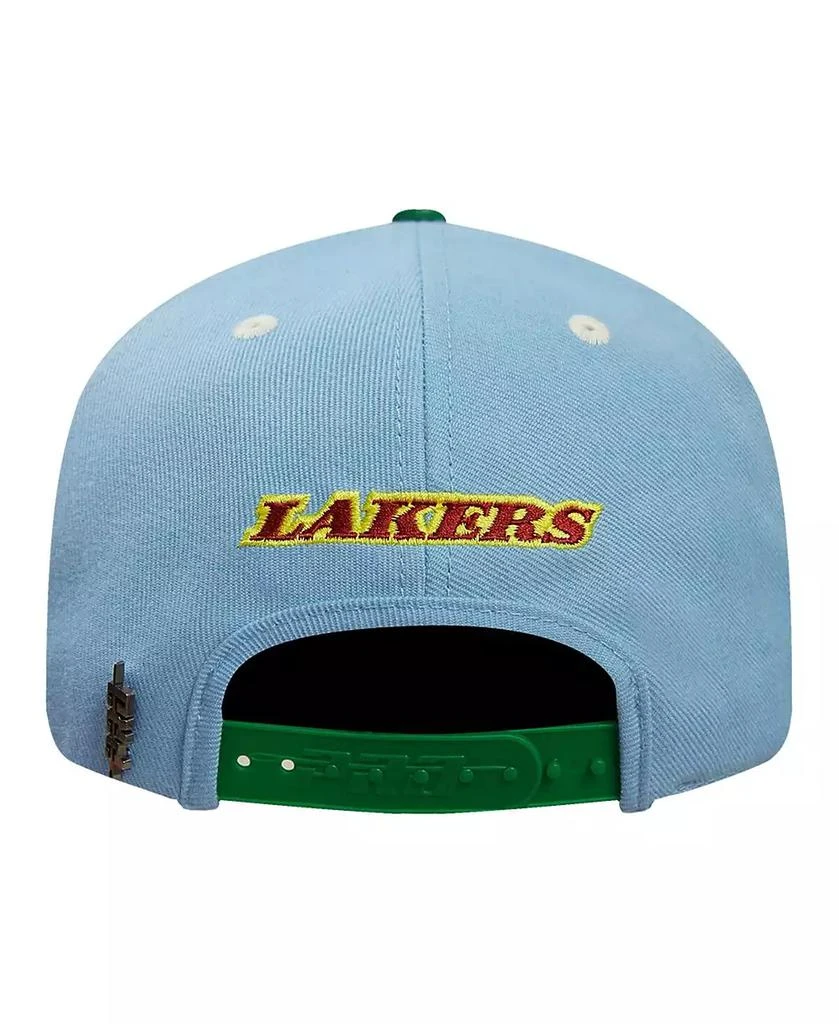 Pro Standard Men's Light Blue/Green Los Angeles Lakers Retro Program 2-Tone Snapback Hat 4