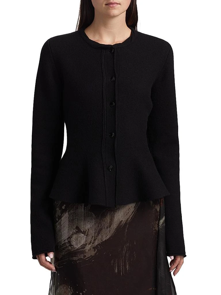 Jason Wu Boiled Wool Peplum Cardigan 3