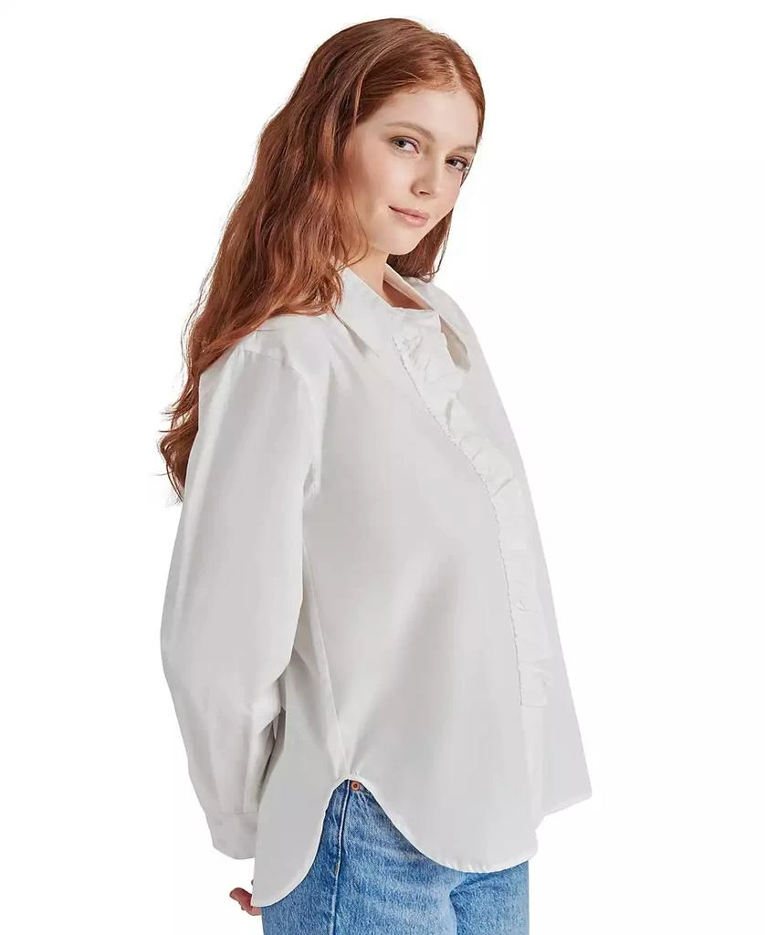 Steve Madden Women's Merida Ruffled Boyfriend Shirt 4