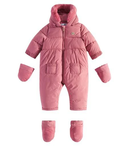 Tartine et Chocolat Baby faux fur-trimmed snowsuit