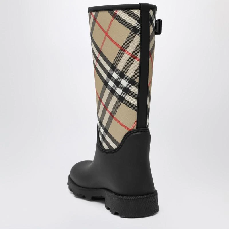 Burberry Tall black Marsh Stamp rubber boots 4