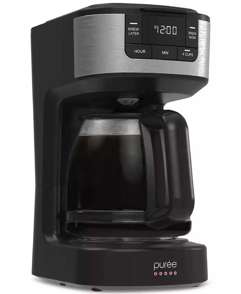 Tzumi Puree 12-Cup Programmable Glass-Carafe Coffee Maker 1