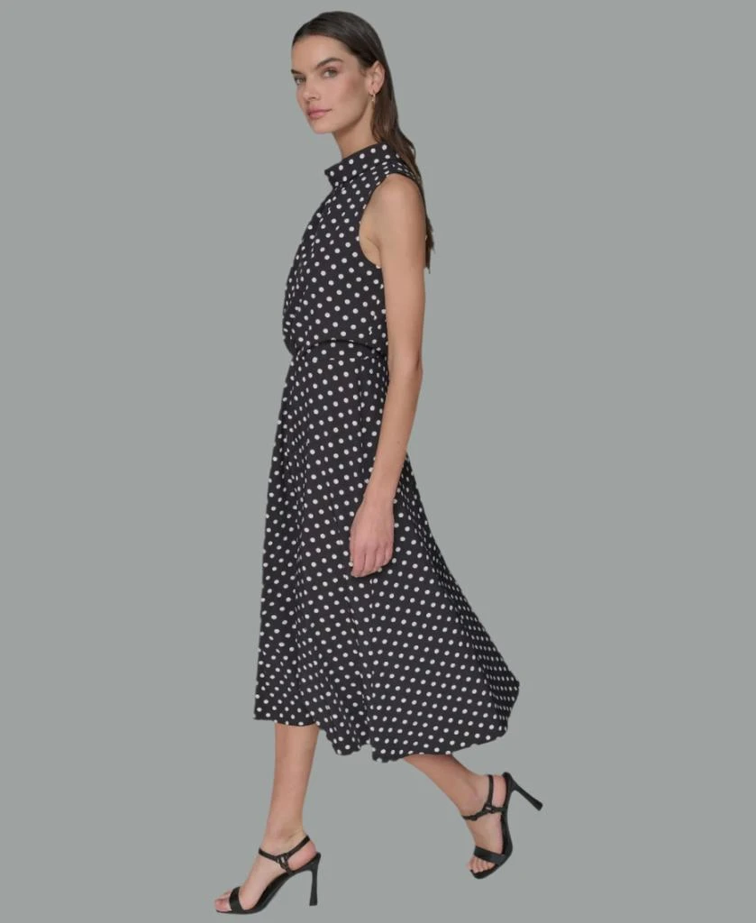 Karl Lagerfeld Paris PRINTED EVERYDAY STRETCH ROLL COLLAR MIDI 3