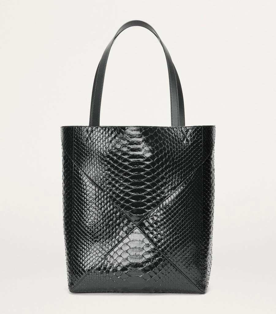 Loewe Large Snakeskin Puzzle Fold Tote Bag 3