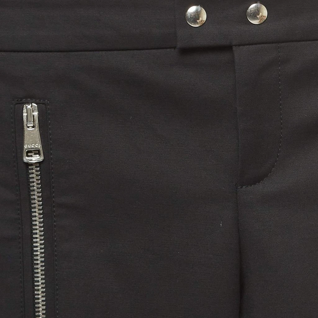 Gucci Gucci Black Cotton Zipper Detail Skinny Pants XS 3