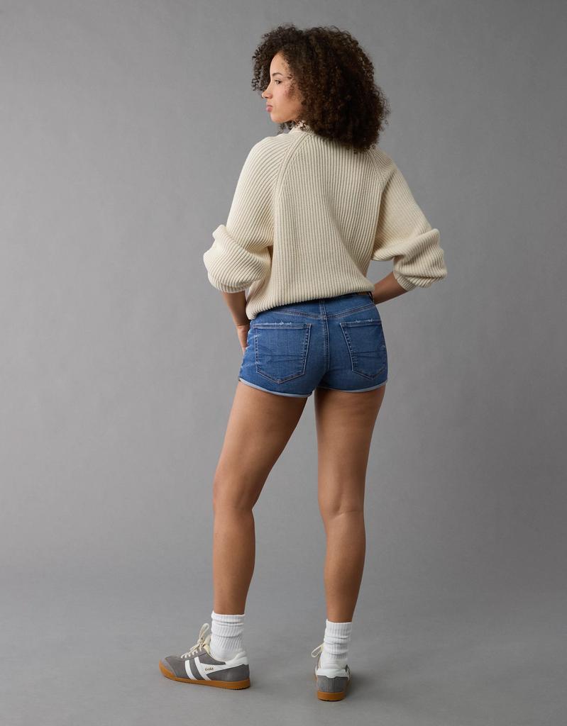 AE AE Next Level Curvy Ripped High-Waisted Denim Short Short