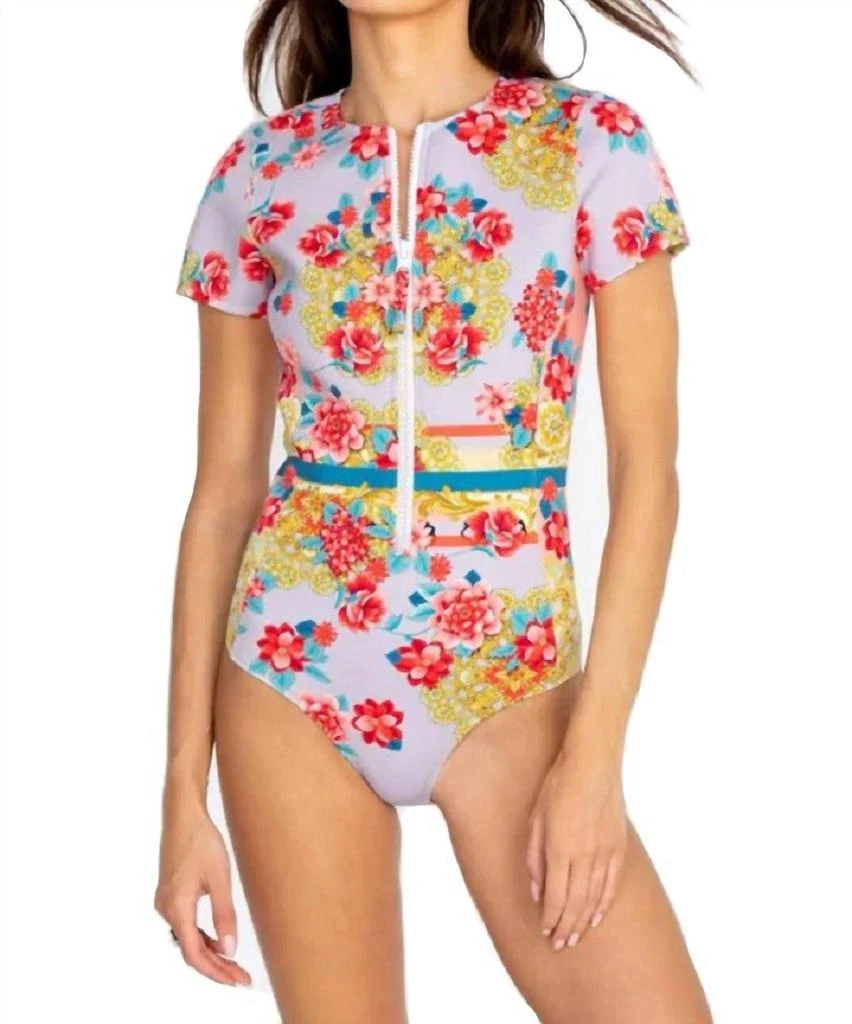 Johnny Was Japer Neoprene One Piece In Multi 1