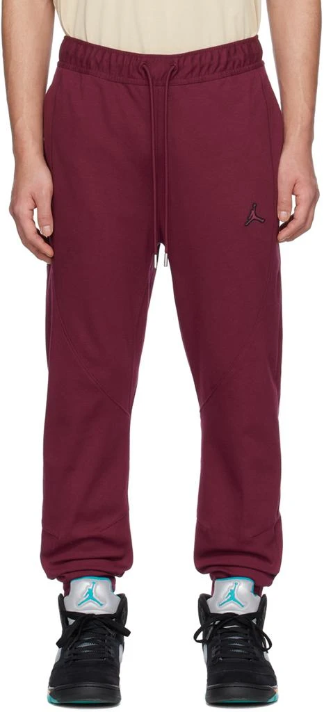 Nike Jordan Burgundy Warm Up Sweatpants 1