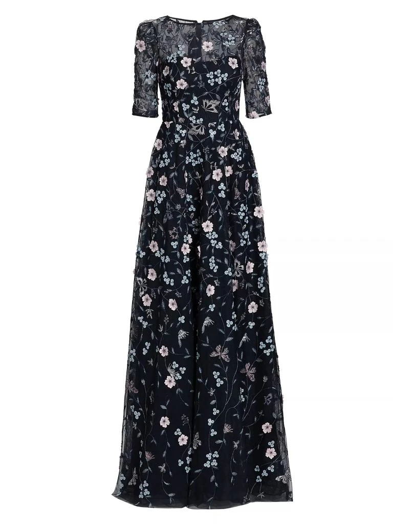 Teri Jon Floral Embroidered Gown 1
