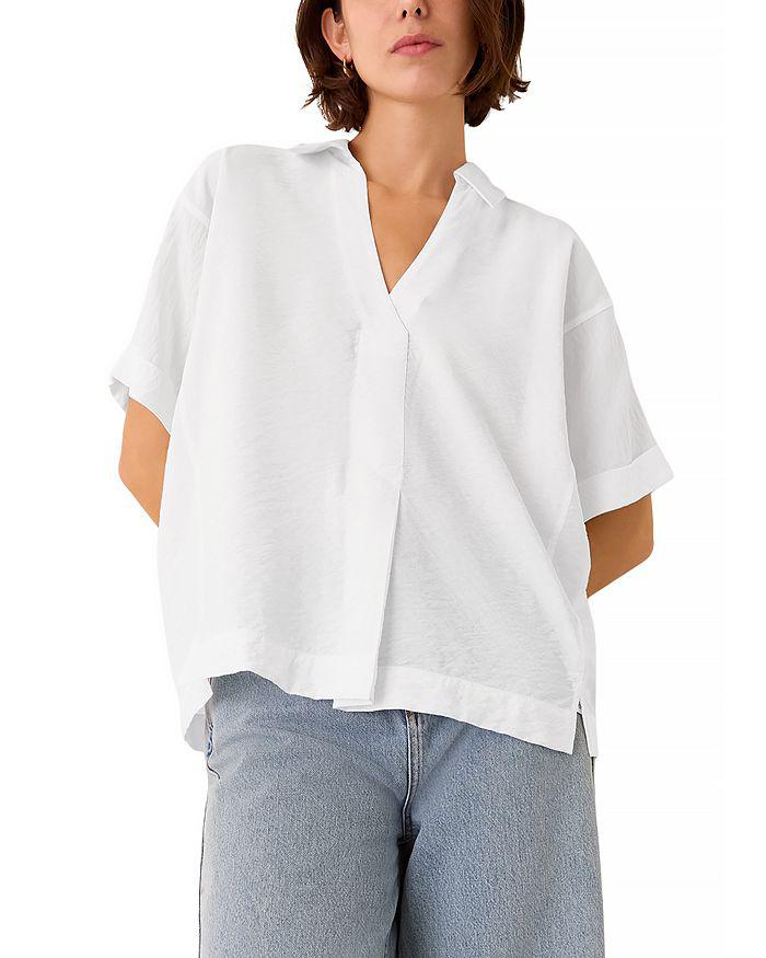 売れ筋商品|||チャータークラブ カットソー トップス レディース Women's 100% Linen Split-Neck Tie-Cuff Top, Created for Macy's Blue Ocean Charter Club Women's 100% Linen Split-Neck Tie-Cuff Top