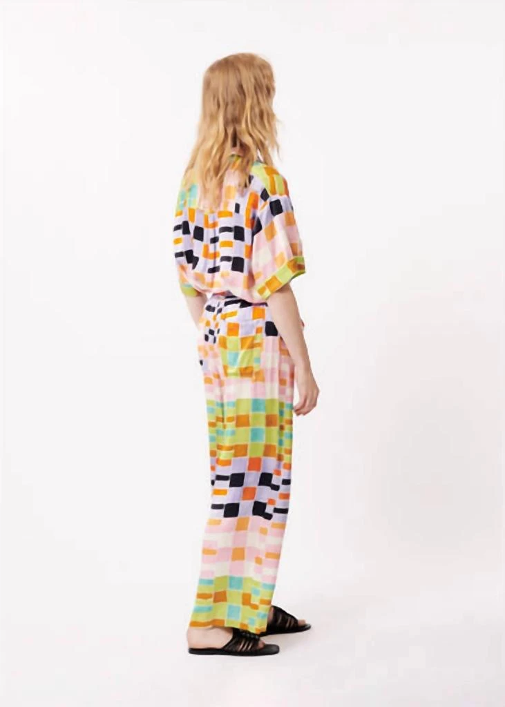 FRNCH Julietta Woven Pants In Hot Palette 3