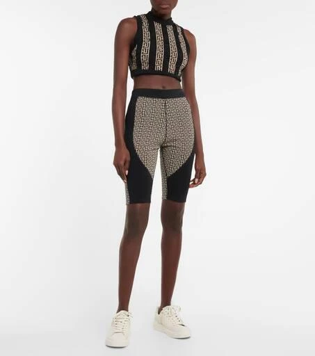 Balmain Monogram wool-blend crop top 2