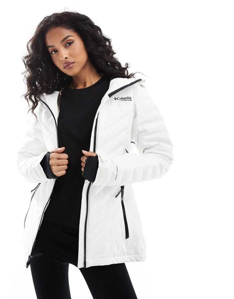 Columbia Columbia Bird Mountain III insulated ski jacket in white 1