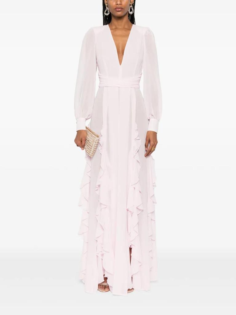 ELISABETTA FRANCHI RED CARPET GEORGETTE DRESS