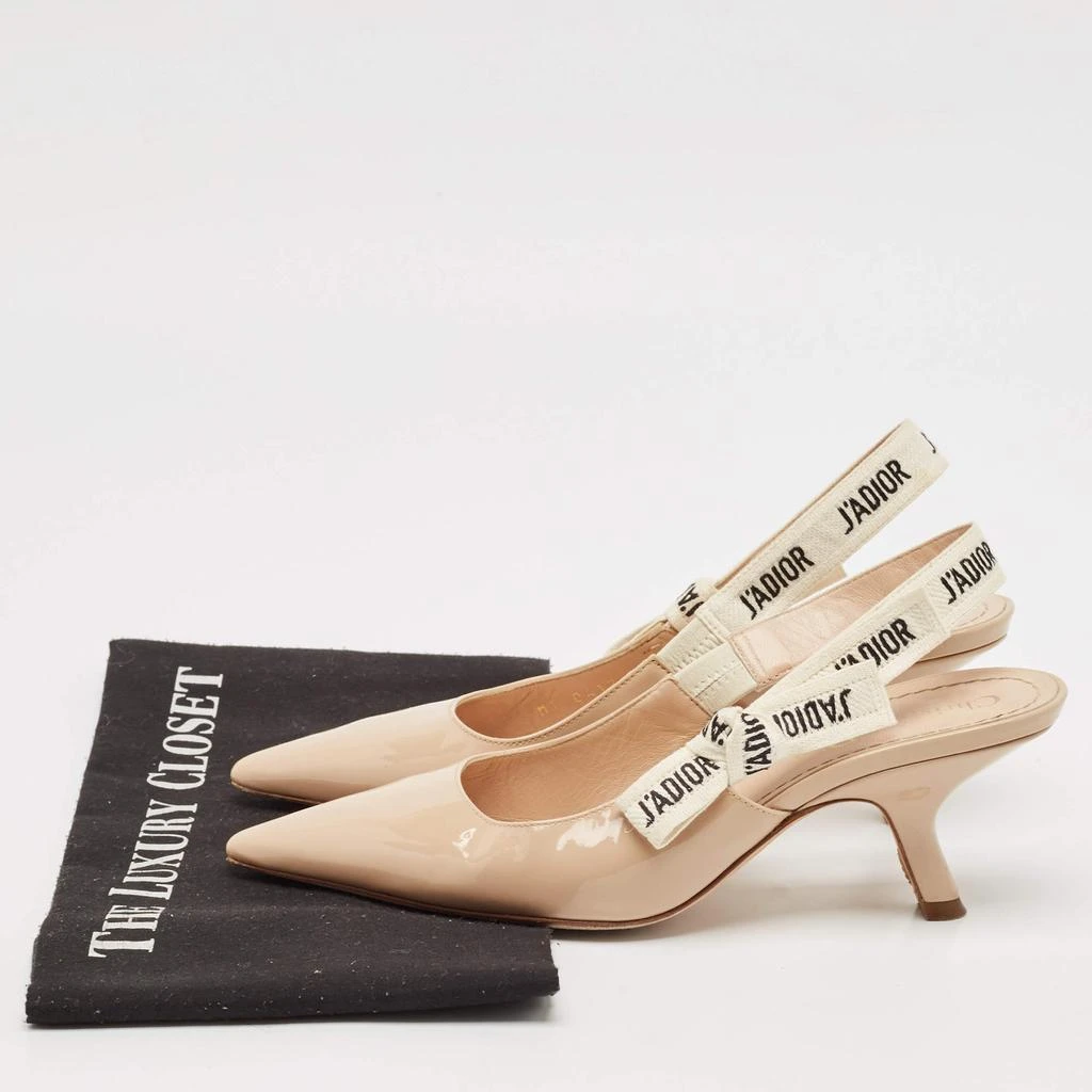 Dior Dior Beige Patent Leather J'Adior Slingback Pumps Size 36 9