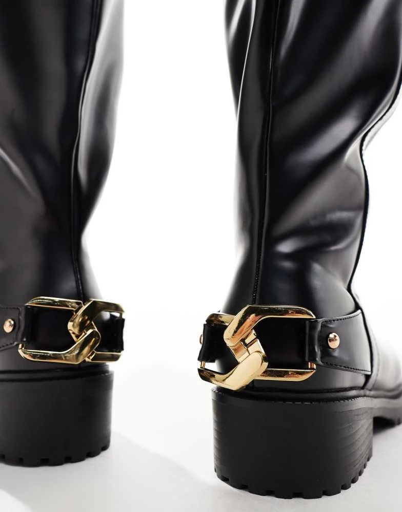 Simmi Wide Fit Simmi London Wide Fit Gerald Over the Knee Boot in Black 4
