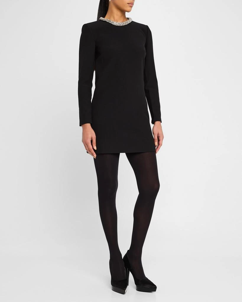 fitted lace wedding dress Z Supply Women's Campbell Dot Crepe Mini Dress, Size Medium, Black